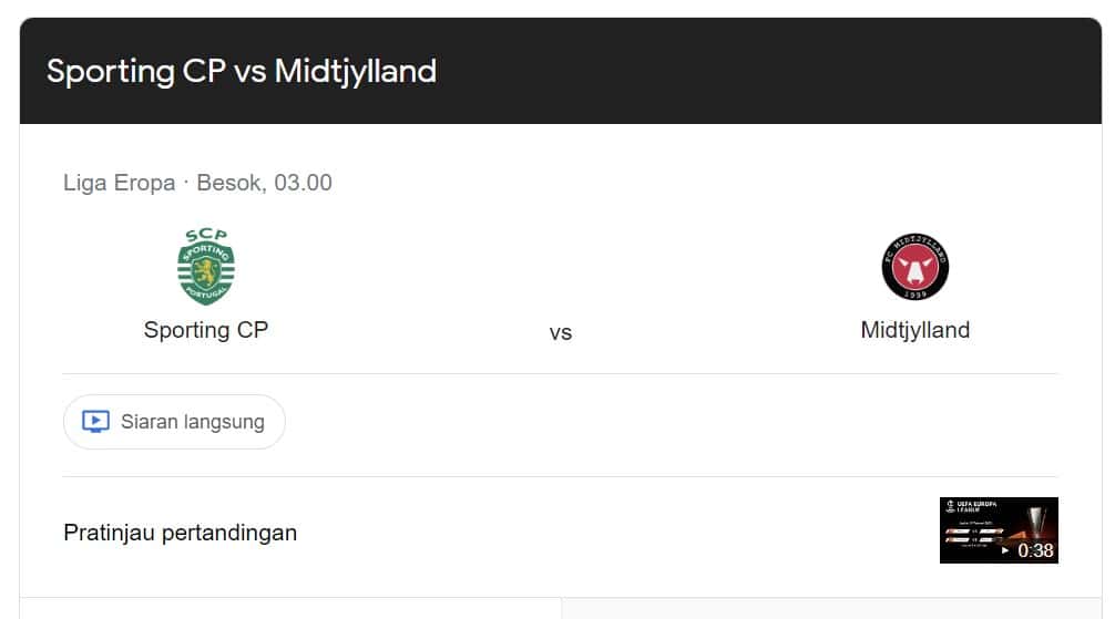 Prediksi Skor Sporting CP vs Midtjylland di Liga Eropa 2022-23