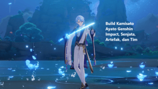 Build Kamisato Ayato Genshin Impact, Artefak, Senjata, Build Stat dan Tim