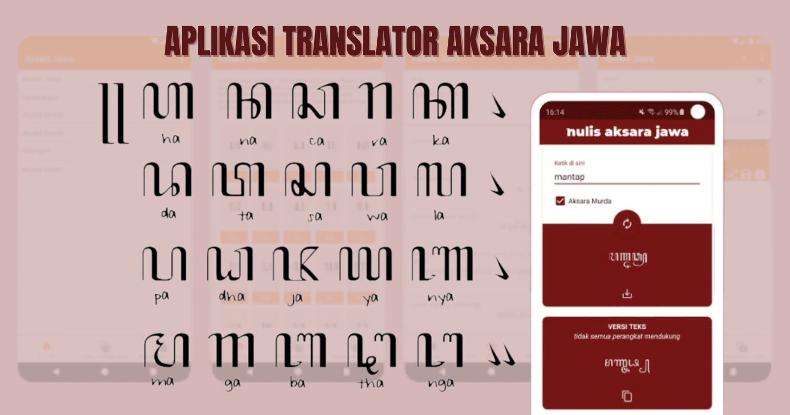 Aplikasi Translate Aksara Jawa, Kamu Foto dan Otomatis Tau Artinya